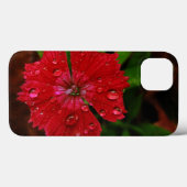 雨滴を纏った赤いナデシコ Case-Mate iPhoneケース (裏面 (横))