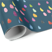 雨滴アートコラージュかわいいコラージュぼほ ラッピングペーパー (ロールコーナー)