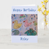 雨滴オンダクリング誕生日カード カード (黄色い花)