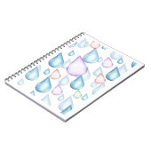 雨滴デザイン手帳 ノートブック (左側)