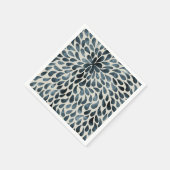 雨滴フラクタルパターンin自然レインアートパターン スタンダードカクテルナプキン (角)