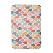 雨滴ポップ・アートのアートドットパターン バスマット (正面縦)