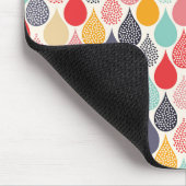 雨滴ポップ・アートのアートドットパターン マウスパッド (コーナー)