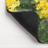 雨滴マウスパッド付き黄色のマリゴールド マウスパッド (コーナー)