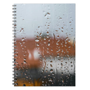 雨滴付きガラス ノートブック
