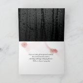 雨滴付きチューリップブーケ悔やみや弔慰カード カード (内部)