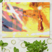 雨滴抽象芸術 キッチンタオル (折り畳み)