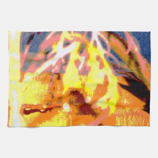 雨滴抽象芸術 キッチンタオル (横)