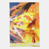 雨滴抽象芸術 キッチンタオル (縦)