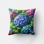 「雨滴紫陽花鮮やかフローラアート」 クッション (裏面)