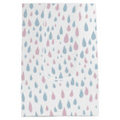 雨滴赤ちゃんシャワーギフト ミディアムペーパーバッグ (裏面)