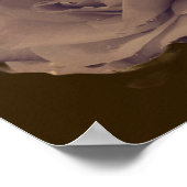 雨滴開花バラヴィンテージ ポスター (角)