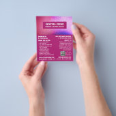 雨滴、ウィンドウクリーナー、クリーニングサービス広告 チラシ (手)