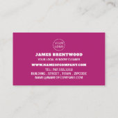 雨滴、ウィンドウクリーナー、クリーニングサービス 名刺 (裏面)