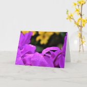 雨滴、カード カード (黄色い花)