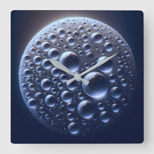 雨滴 スクエア壁時計 (正面)