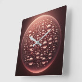 雨滴 スクエア壁時計 (傾斜)