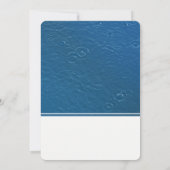 雨滴、モダン誕生日 招待状 (裏面)