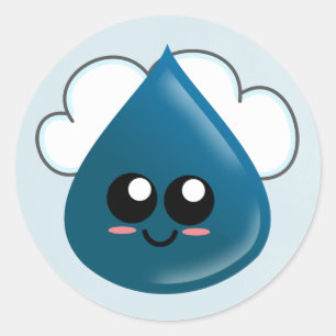 雨滴、涙滴、水滴、 ラウンドシール