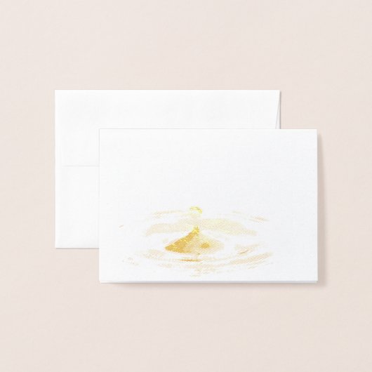 雨滴 箔カード (封筒付き正面)