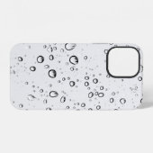 雨滴 雨 雨の日の 水滴 iPhoneケース (裏面横)
