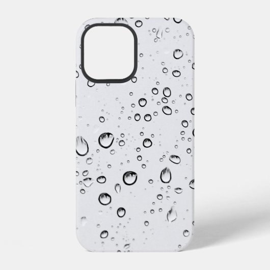 雨滴 雨 雨の日の 水滴 iPhoneケース (裏面)