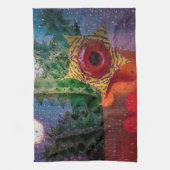 雨窓から持ち上げサボテン キッチンタオル (縦)