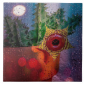 雨窓から持ち上げサボテン タイル (正面)