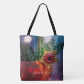 雨窓から持ち上げサボテン トートバッグ (裏面)