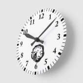 雨竜の丸い時計の円 ラウンド壁時計 (傾斜)