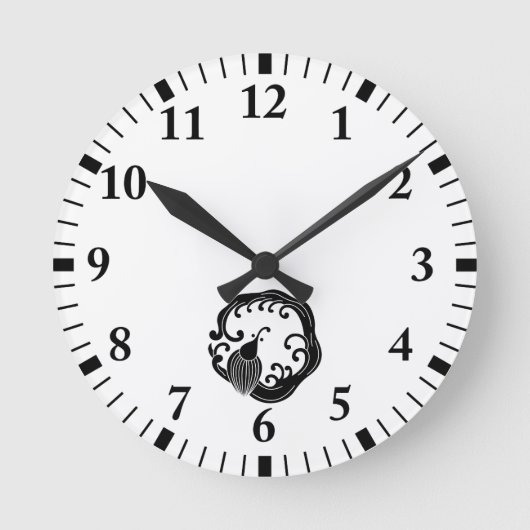 雨竜の丸い時計の円 ラウンド壁時計 (正面)