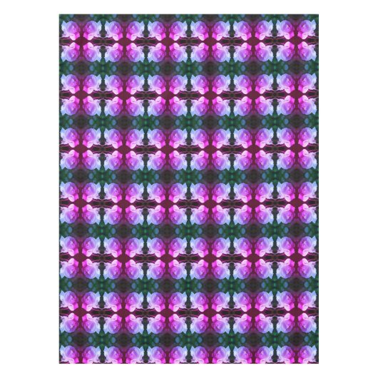 雨粒が着色された白いバラ抽象芸術 テーブルクロス (正面)