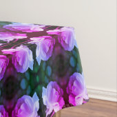 雨粒が着色された白いバラ抽象芸術 テーブルクロス (インサイチュ)