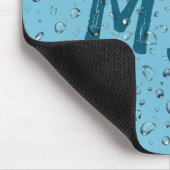 雨粒とモノグラム マウスパッド (コーナー)