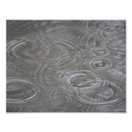 雨粒と円 フォトプリント           