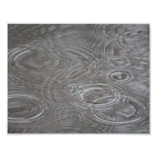 雨粒と円 フォトプリント (正面)