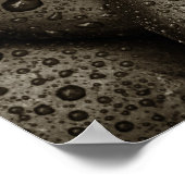 雨粒の川の岩 ポスター (角)