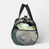 雨粒の白いバラパーソナライズされた ダッフルバッグ (右)