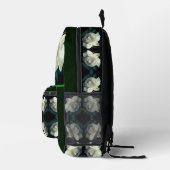 雨粒の白いバラパーソナライズされた プリントバックパック (右)