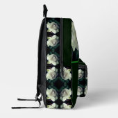 雨粒の白いバラパーソナライズされた プリントバックパック (左)