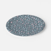 雨粒の赤ちゃんシャワー ペーパープレート (アングル)