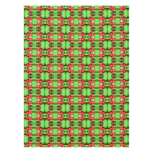 雨粒を持つ赤い果実抽象芸術自然 テーブルクロス (正面)