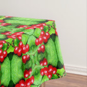 雨粒を持つ赤い果実抽象芸術自然 テーブルクロス (インサイチュ)