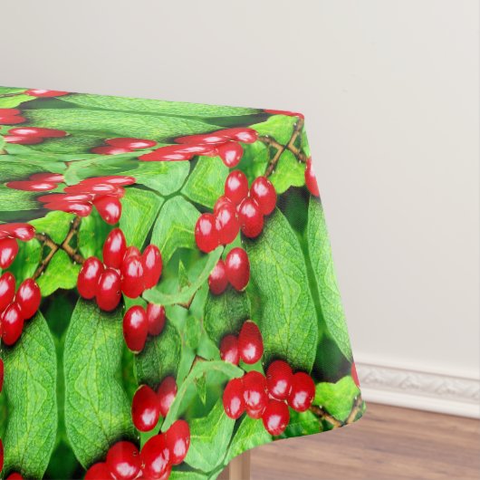 雨粒を持つ赤い果実抽象芸術自然 テーブルクロス (インサイチュ)