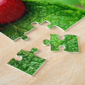 雨粒を持つ赤い果実自然 ジグソーパズル (側面)