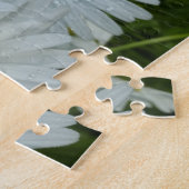 雨粒オンデイジーワイルドフラワーフローラ ジグソーパズル (側面)