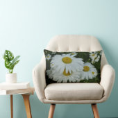 雨粒オンデイジーワイルドフラワーフローラ ランバークッション (椅子)