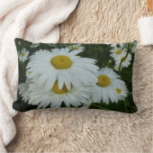 雨粒オンデイジーワイルドフラワーフローラ ランバークッション (ブランケット)