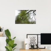 雨粒ポスター付き松葉 ポスター (ホームオフィス)