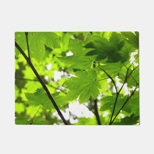 雨粒葉付きメエデ ドアマット (正面)